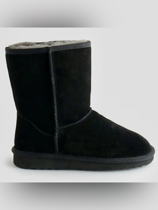 Quince Shoes - NIB QUINCE 💯 AUSTRALIAN SHEARLING MID-CALF SUEDE LEATHER BOOT BLACK WOMEN SIZE 8